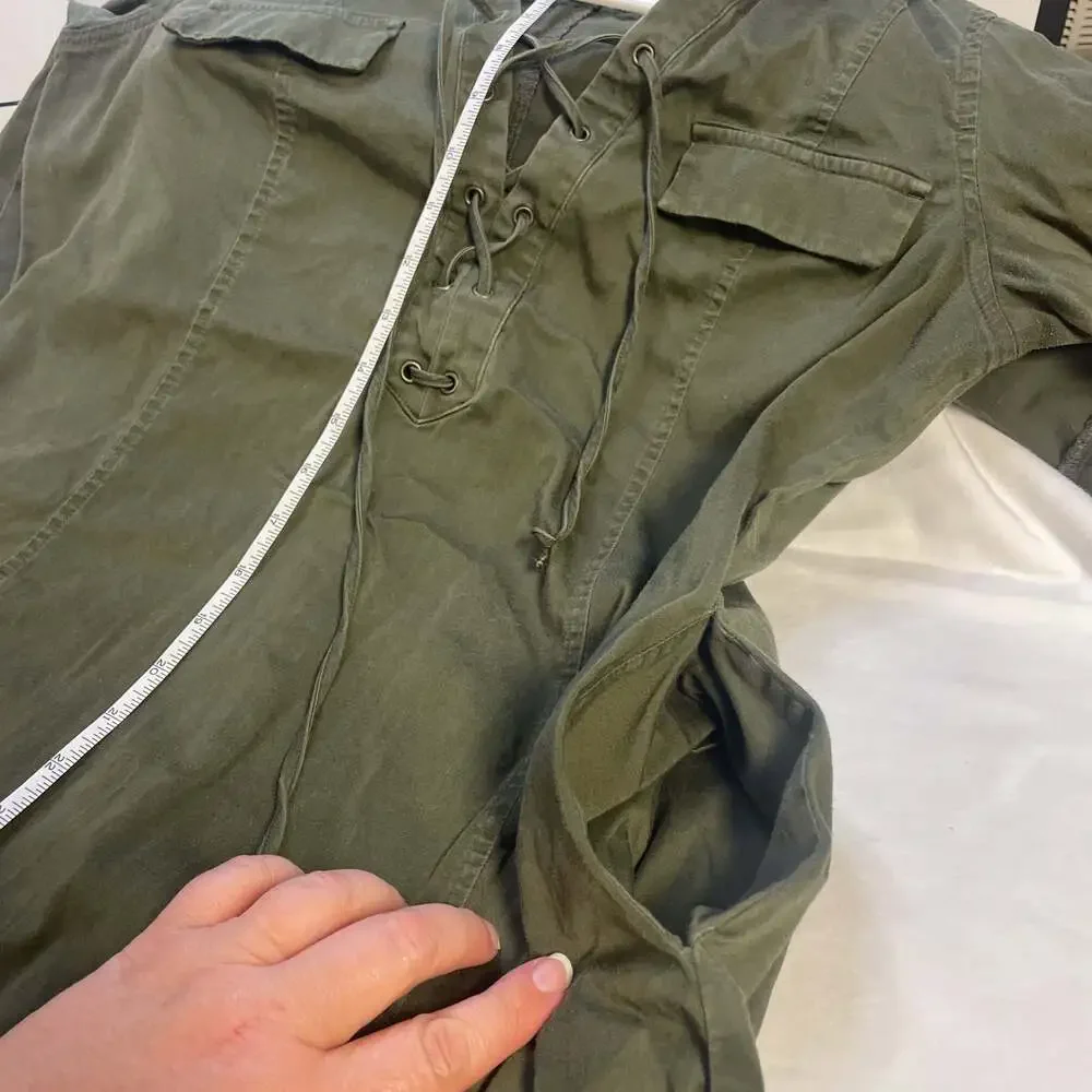 New York & Company Women's Green Utility Dress - Picture 2 of 5